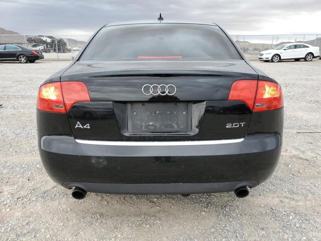 WAUAF78E78A160598 - 2008 AUDI A4 2.0T BLACK photo 6