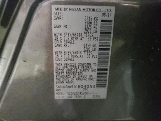 5N1DR2MN9JC604053 - 2018 NISSAN PATHFINDER S Grafit foto 13