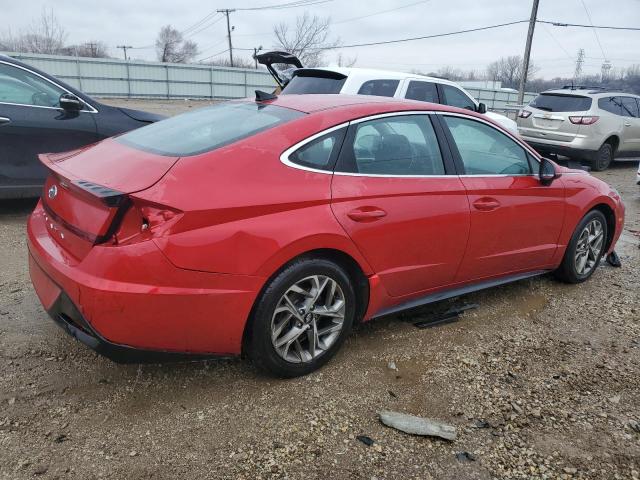 KMHL64JA2MA149886 - 2021 HYUNDAI SONATA SEL RED photo 3