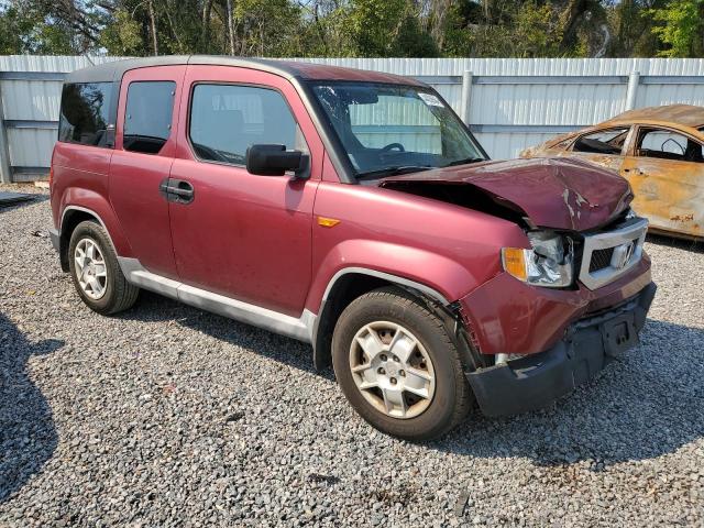 5J6YH1H35AL001266 - 2010 HONDA ELEMENT LX MAROON photo 4