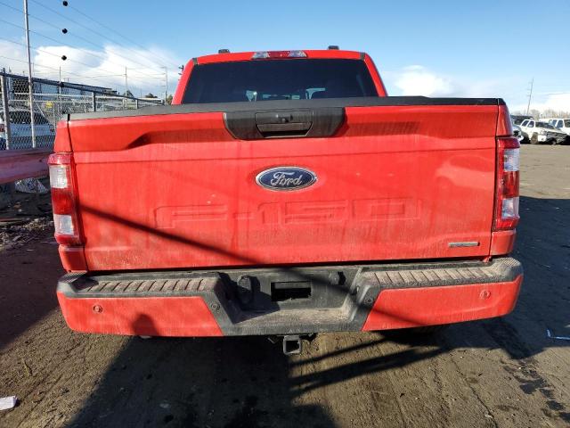 1FTEW1EP1MKE80771 - 2021 FORD F150 SUPERCREW RED photo 6