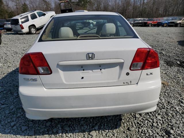 2HGES15644H519543 - 2004 HONDA CIVIC LX WHITE photo 6