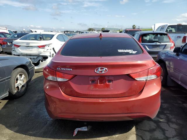 KMHDH4AE7CU260478 - 2012 HYUNDAI ELANTRA GLS RED photo 6