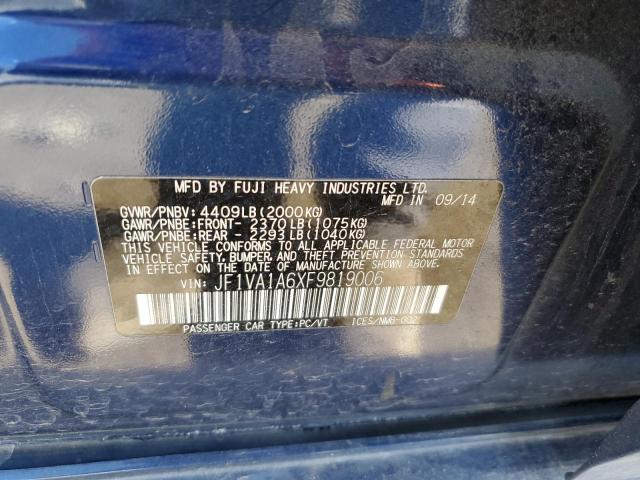 JF1VA1A6XF9819006 - 2015 SUBARU WRX BLUE photo 12