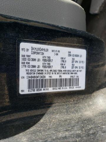 1D4HB48N34F134334 - 2004 DODGE DURANGO LI SLT BLUE photo 13