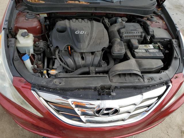 5NPEC4AC1CH464306 - 2012 HYUNDAI SONATA SE MAROON photo 11