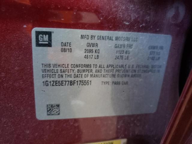 1G1ZE5E77BF175561 - 2011 CHEVROLET MALIBU LTZ მუქწითელი ფოტო 13