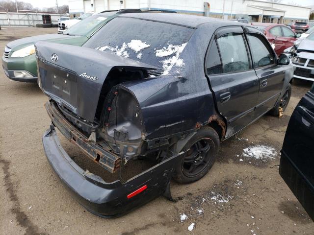 KMHCG45C65U666486 - 2005 HYUNDAI ACCENT GL GRAY photo 3