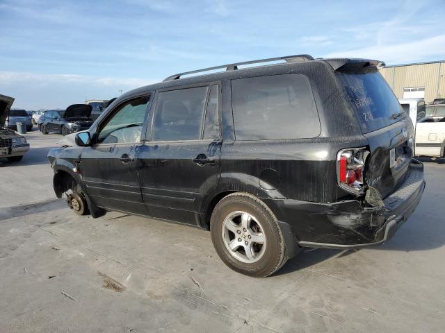 2HKYF18717H503302 - 2007 HONDA PILOT EXL BLACK photo 2