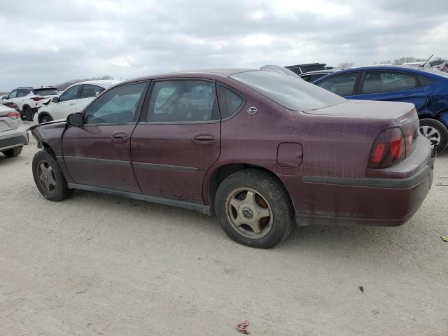 2G1WF52E539259519 - 2003 CHEVROLET IMPALA MAROON photo 2