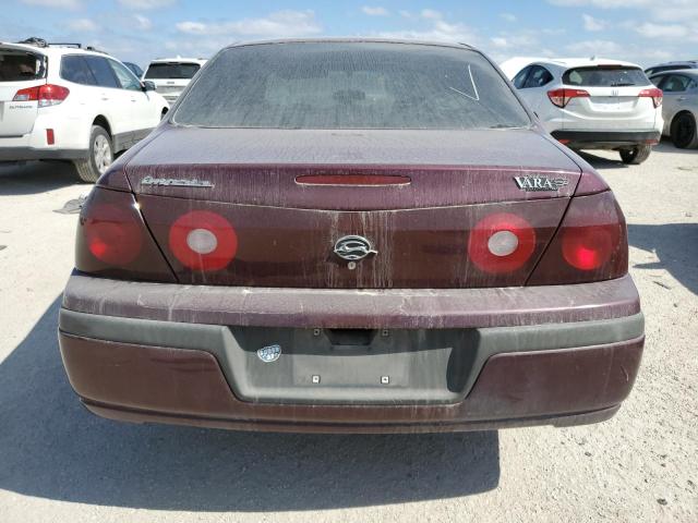 2G1WF52E539259519 - 2003 CHEVROLET IMPALA MAROON photo 6