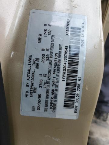 1YVGE22C4S5378549 - 1995 MAZDA 626 DX CREAM photo 13