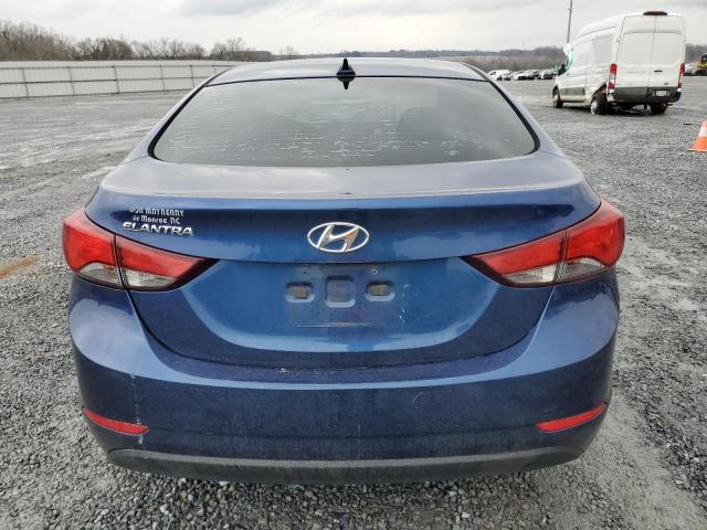 5NPDH4AE1GH749348 - 2016 HYUNDAI ELANTRA SE BLUE photo 6