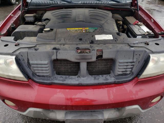 5LMEU88H54ZJ21314 - 2004 LINCOLN AVIATOR 红色 照片 12