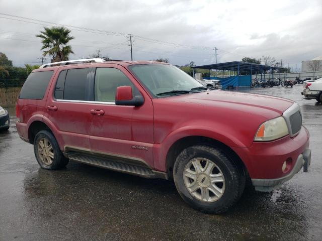 5LMEU88H54ZJ21314 - 2004 LINCOLN AVIATOR RED photo 4