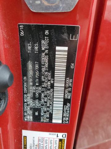 JTEBU5JR3J5598298 - 2018 TOYOTA 4RUNNER SR5/SR5 PREMIUM RED photo 12