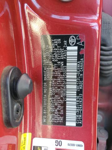 2T1BURHE0FC255053 - 2015 TOYOTA COROLLA L RED photo 13