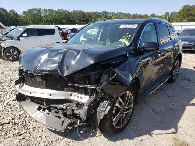 5FRYD3H88HB000830 - 2017 ACURA MDX ADVANC BLACK photo 2