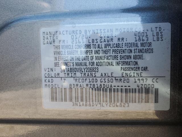 3N1AB8DV9LY206823 - 2020 NISSAN SENTRA SR GRAY photo 12