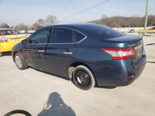 3N1AB7AP1EY234599 - 2014 NISSAN SENTRA S BLUE photo 2