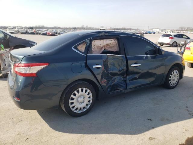 3N1AB7AP1EY234599 - 2014 NISSAN SENTRA S BLUE photo 3