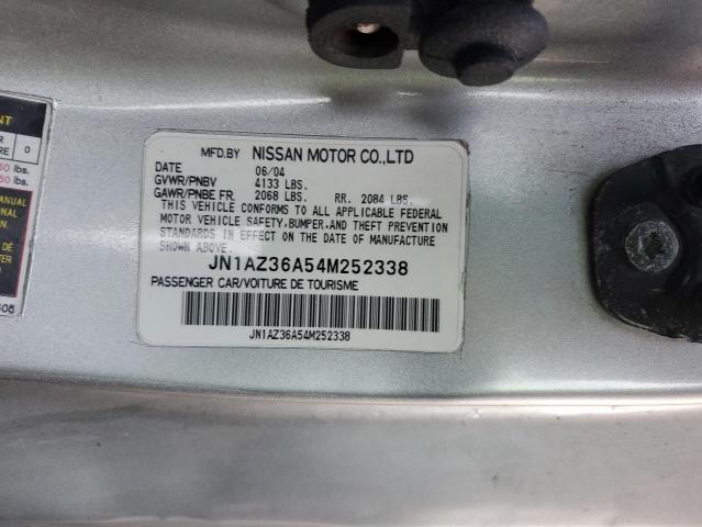 JN1AZ36A54M252338 - 2004 NISSAN 350Z ROADSTER SILVER photo 12