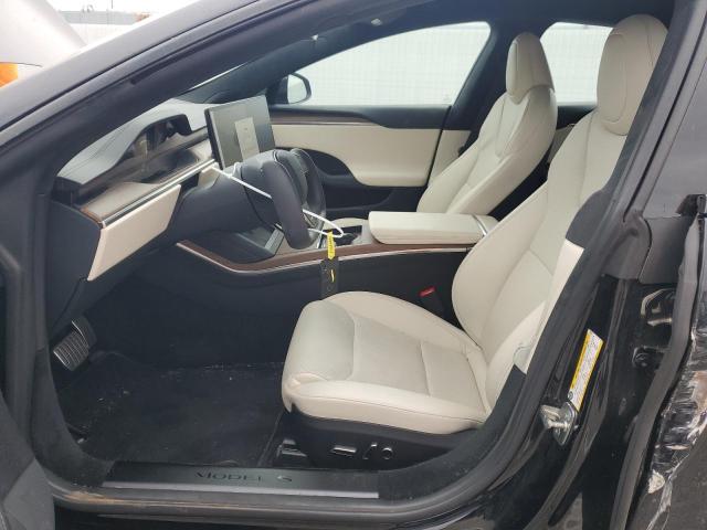 5YJSA1E52NF490658 - 2022 TESLA MODEL S შავი ფოტო 7
