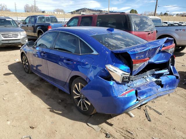 2HGFE1F73PH311127 - 2023 HONDA CIVIC EX BLUE photo 2