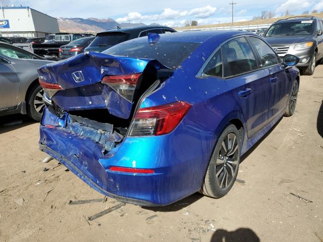 2HGFE1F73PH311127 - 2023 HONDA CIVIC EX BLUE photo 3