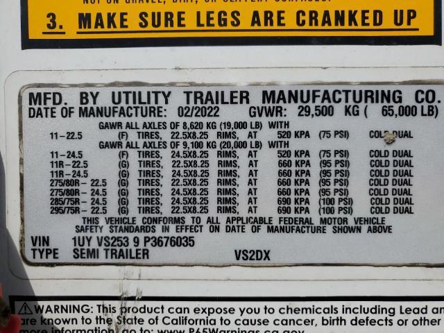 1UYVS2539P3676035 - 2023 UTILITY VS2DX WHITE photo 10