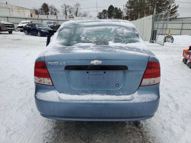 KL1TD566X6B679967 - 2006 CHEVROLET AVEO BASE Mavi foto 6