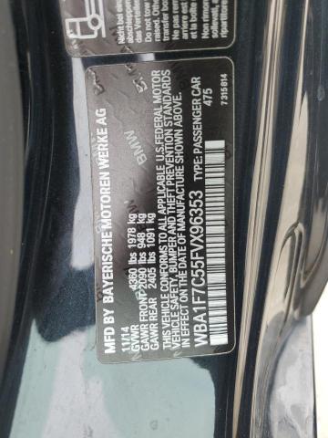 WBA1F7C55FVX96353 - 2015 BMW 228 XI BLACK photo 12