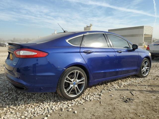 3FA6P0K91DR208112 - 2013 FORD FUSION TITANIUM BLUE photo 3