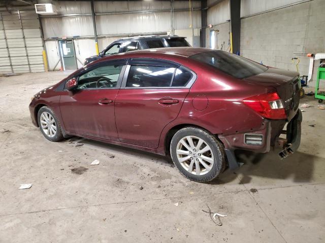 19XFB2F84CE369419 - 2012 HONDA CIVIC EX BURGUNDY photo 2