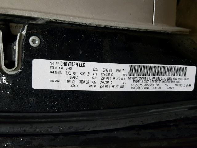 2D8HN54189R667004 - 2009 DODGE GRAND CARAVAN SXT  photo 10