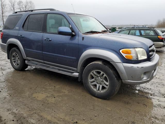 5TDBT44A43S138331 - 2003 TOYOTA SEQUOIA SR5 BLUE photo 4