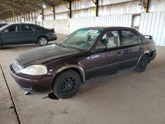 1HGEJ6672YL004671 - 2000 HONDA CIVIC LX BURGUNDY photo 1