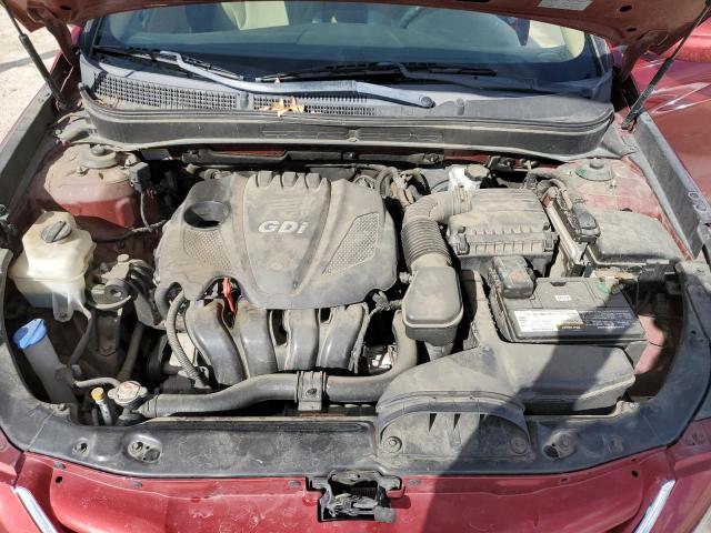 5NPEB4AC0CH366595 - 2012 HYUNDAI SONATA GLS RED photo 11