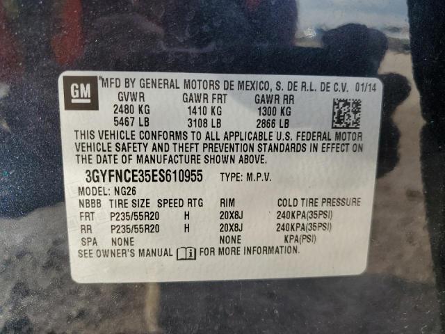 3GYFNCE35ES610955 - 2014 CADILLAC SRX PERFORMANCE COLLECTION Bleu photo 14