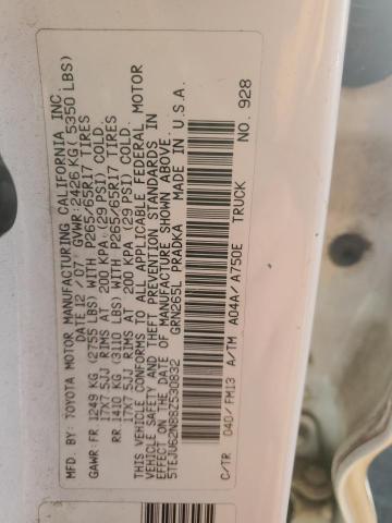 5TEJU62N88Z530832 - 2008 TOYOTA TACOMA DOUBLE CAB PRERUNNER WHITE photo 12