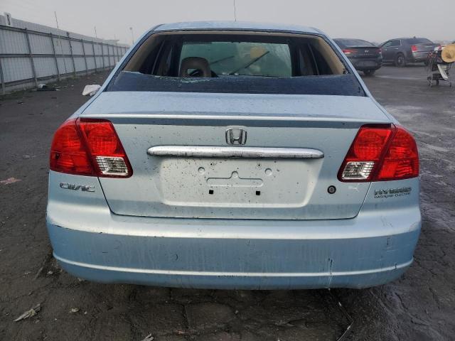 JHMES96623S024520 - 2003 HONDA CIVIC HYBRID BLUE photo 6