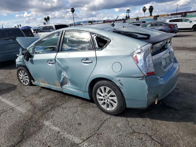 JTDKN3DP4D3032554 - 2013 TOYOTA PRIUS PLUG TURQUOISE photo 2