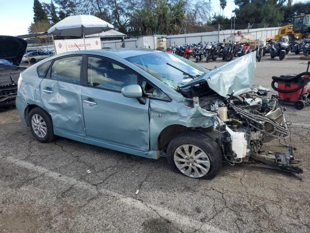 JTDKN3DP4D3032554 - 2013 TOYOTA PRIUS PLUG TURQUOISE photo 4