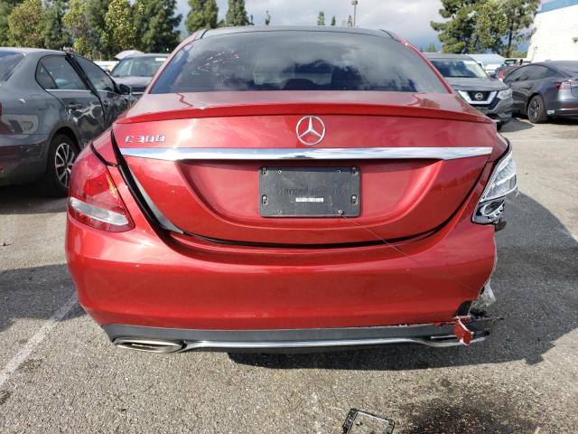 55SWF4JB8GU149590 - 2016 MERCEDES-BENZ C 300 RED photo 6