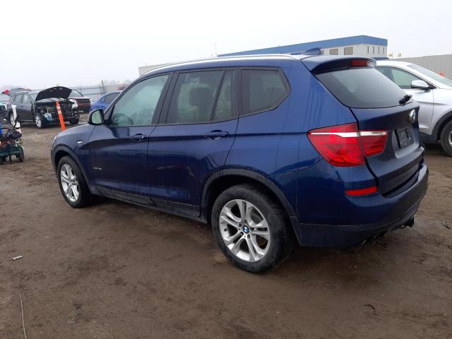 5UXWX7C51F0K32569 - 2015 BMW X3 XDRIVE35I BLUE photo 2