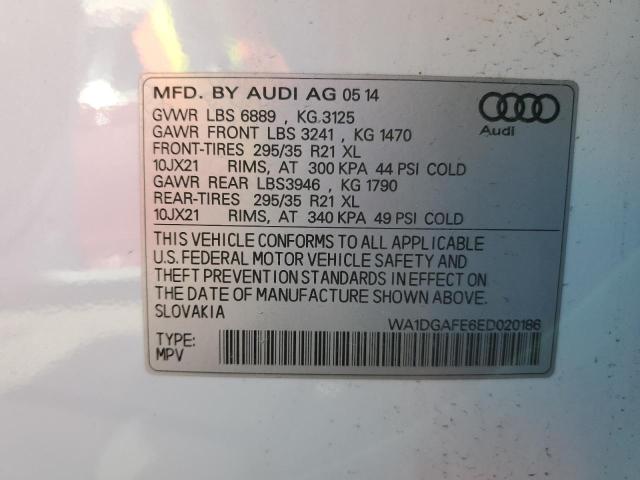 WA1DGAFE6ED020186 - 2014 AUDI Q7 PRESTIGE თეთრი ფოტო 12
