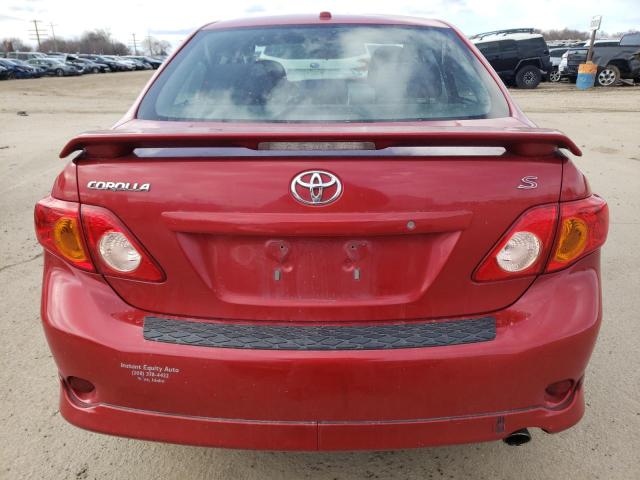 2T1BU4EE4AC456521 - 2010 TOYOTA COROLLA BASE RED photo 6