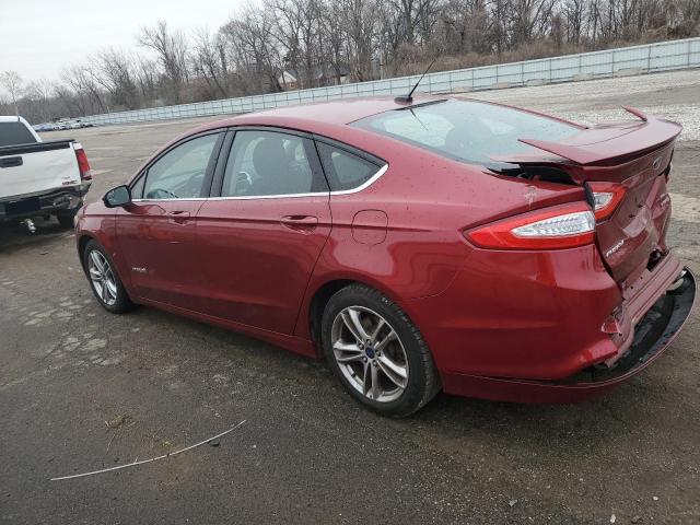 3FA6P0LU6FR224683 - 2015 FORD FUSION SE HYBRID MAROON photo 2