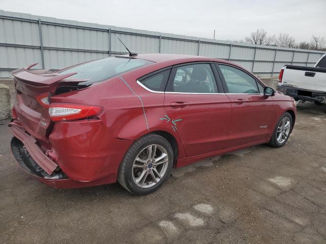 3FA6P0LU6FR224683 - 2015 FORD FUSION SE HYBRID MAROON photo 3