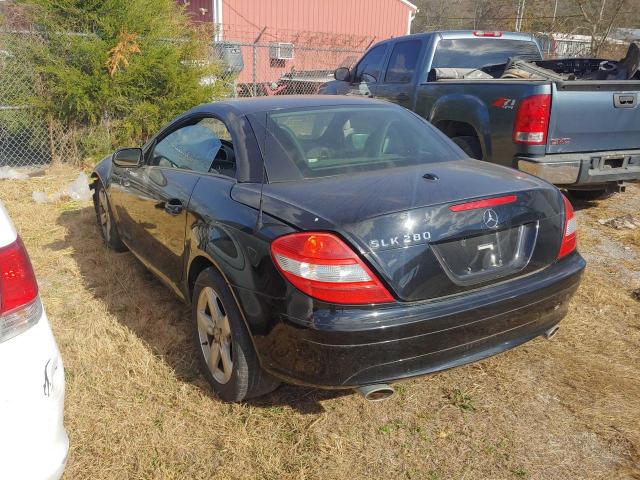 WDBWK54F66F108580 - 2006 MERCEDES-BENZ SLK 280 BLACK photo 3